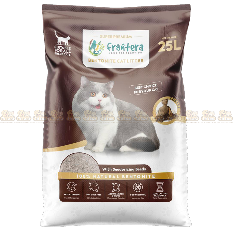 Frontera Super Premium Bentonite Coffee Flavour Cat Litter 25L