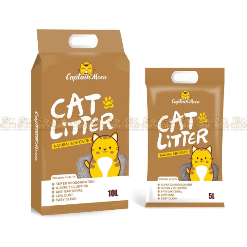 Captain Meow Natural Bentonite Coffee Flavour Cat Litter 25L