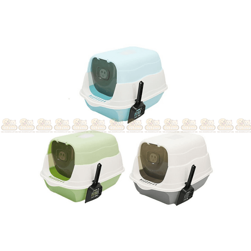 Fully Enclosed Cat Litter Box with Scoop