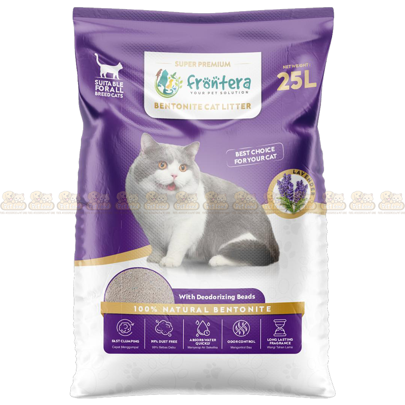Frontera Super Premium Bentonite Lavender Flavour Cat Litter 25L