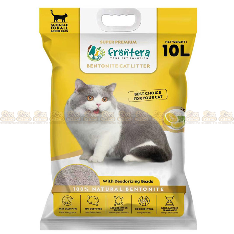 Frontera Super Premium Bentonite Lemon Flavour Cat Litter 10L