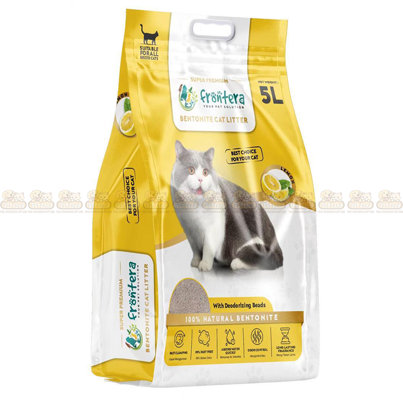 Frontera Super Premium Bentonite Lemon Flavour Cat Litter 5L
