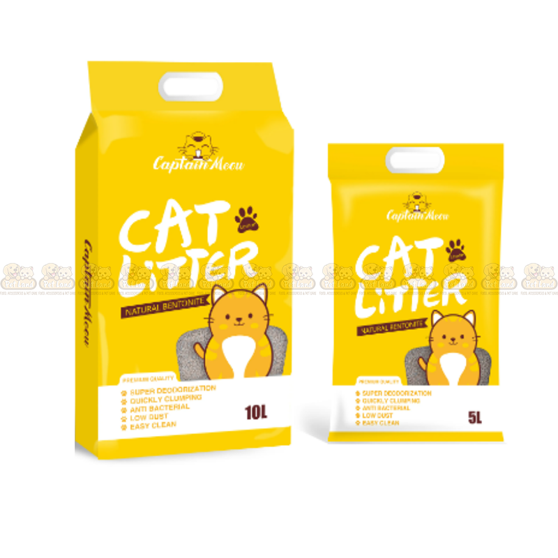 Captain Meow Natural Bentonite Lemon Flavour Cat Litter 10L