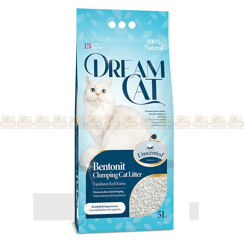Dream Cat Super Premium Bentonite Unscented Cat Litter 5L