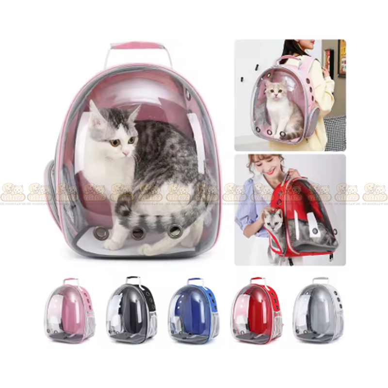 Cat Carrier Transparent Backpack Cage for Travel – Round Shape