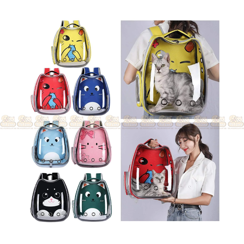 Cat Carrier Transparent Backpack Cage for Travel – Meow Shape