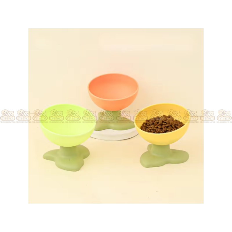 Three Leaf Flower Design Food Bowl for Cat