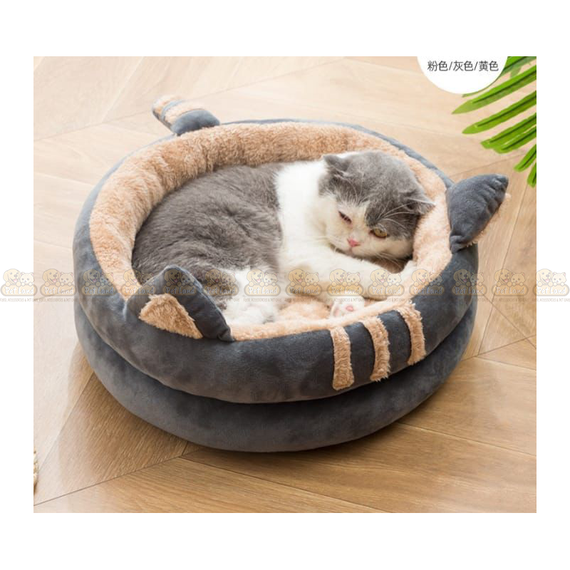 Soft Luxury Comfortable Donut Plush Bed for Cat 40cm
