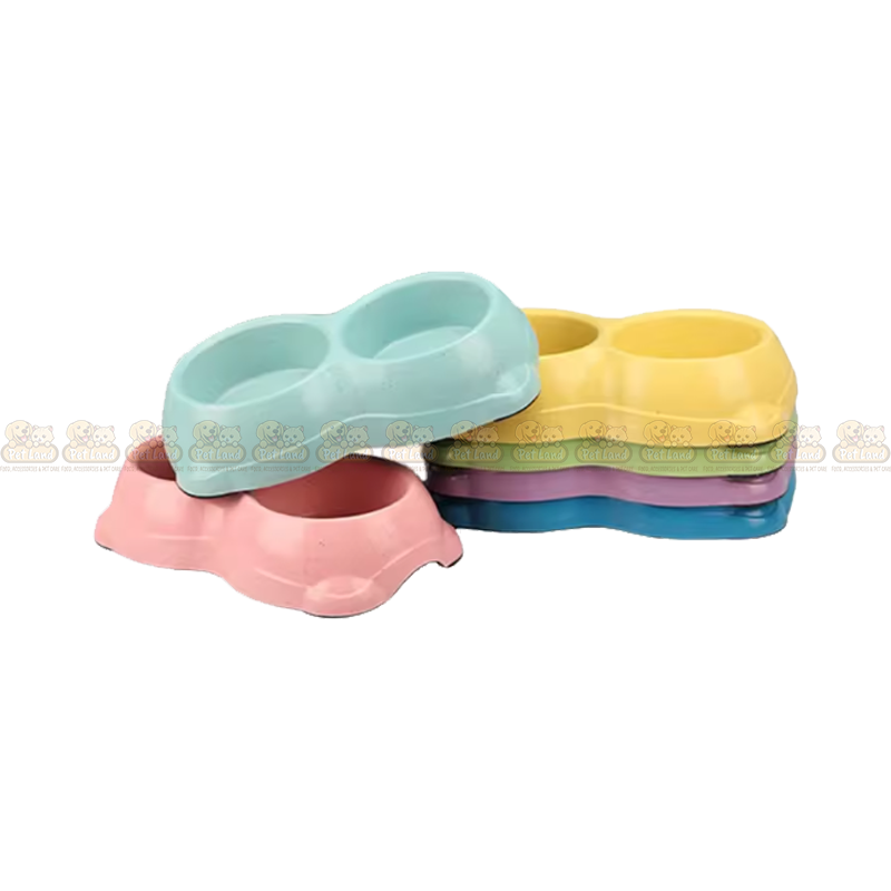 Double Food Bowl – Plastic