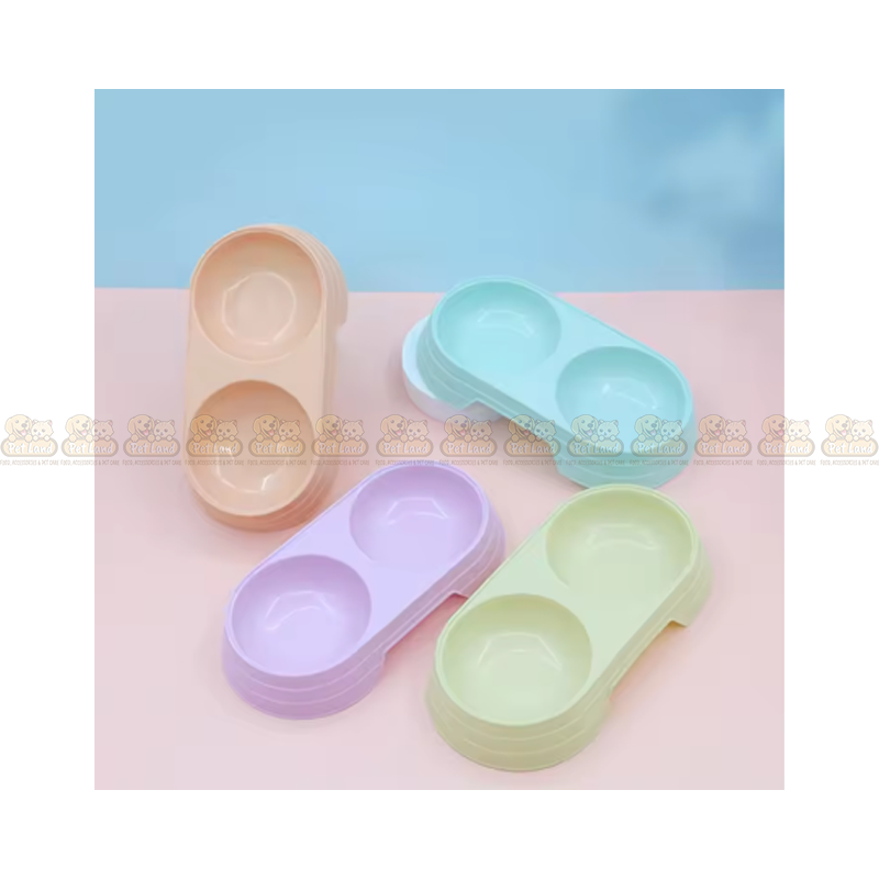 Mini Double Food Bowl – Plastic
