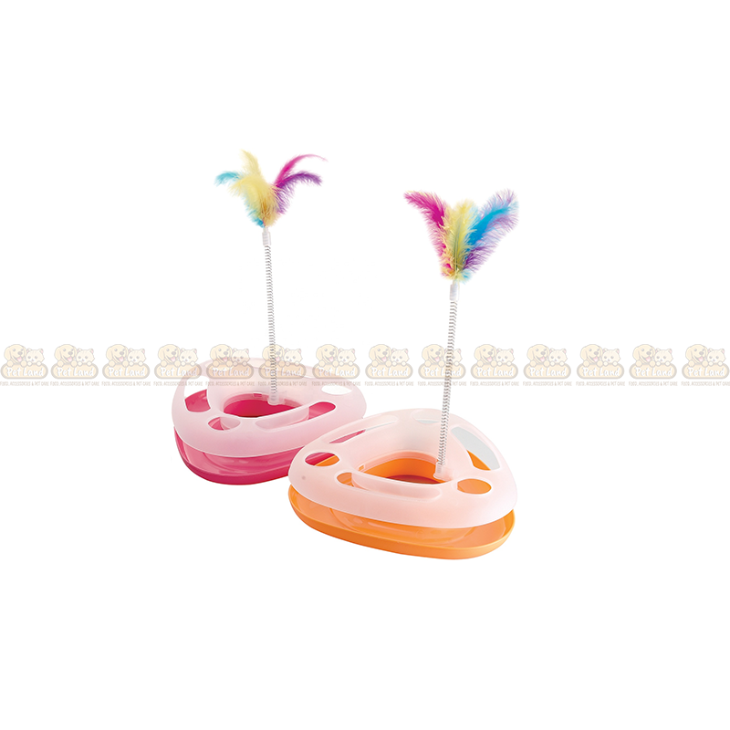 Triangular Design Cat Teaser with Ball Toy