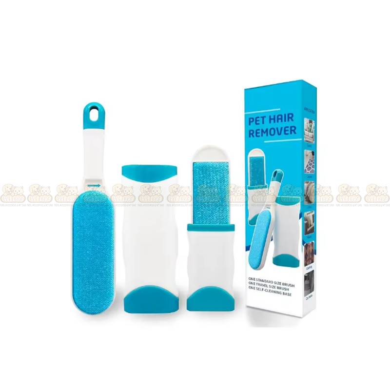 Reusable Pet Fur Remover with Self-Cleaning Base