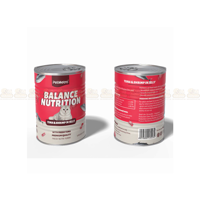 PetMetro Balance Nutrition Tuna & Shrimp in Jelly 375g Adult Canned Food