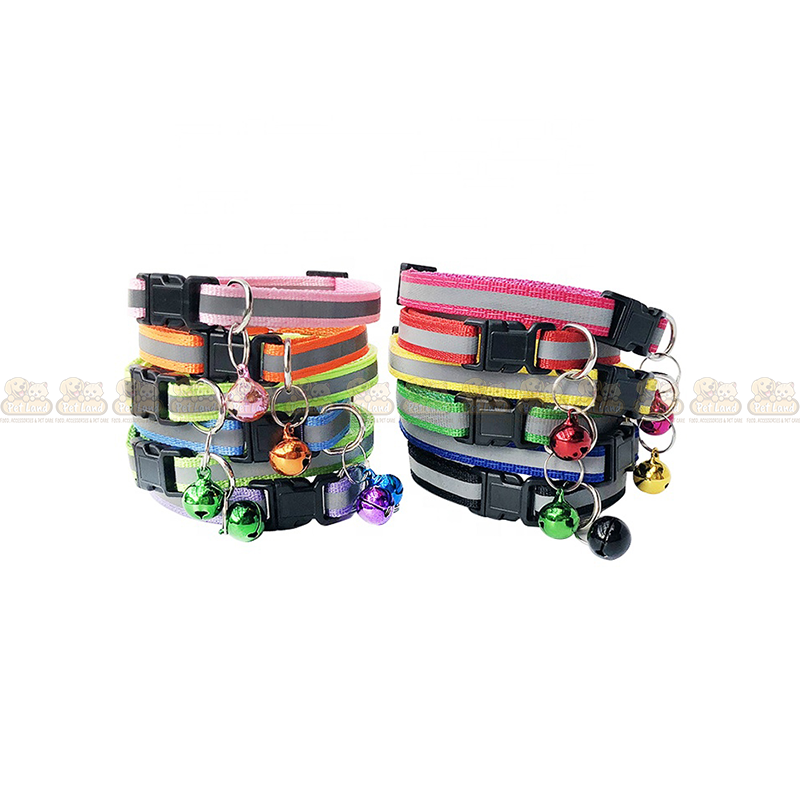 Adjustable Reflective Breakaway Cat Collar with Bell
