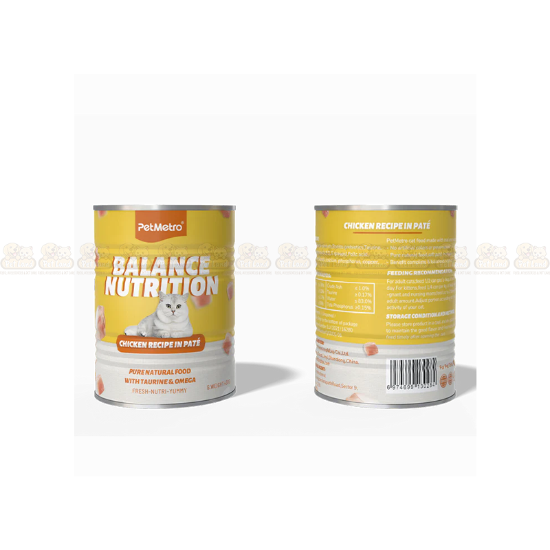 PetMetro Balance Nutrition Pate Chicken 375g Adult Canned Food