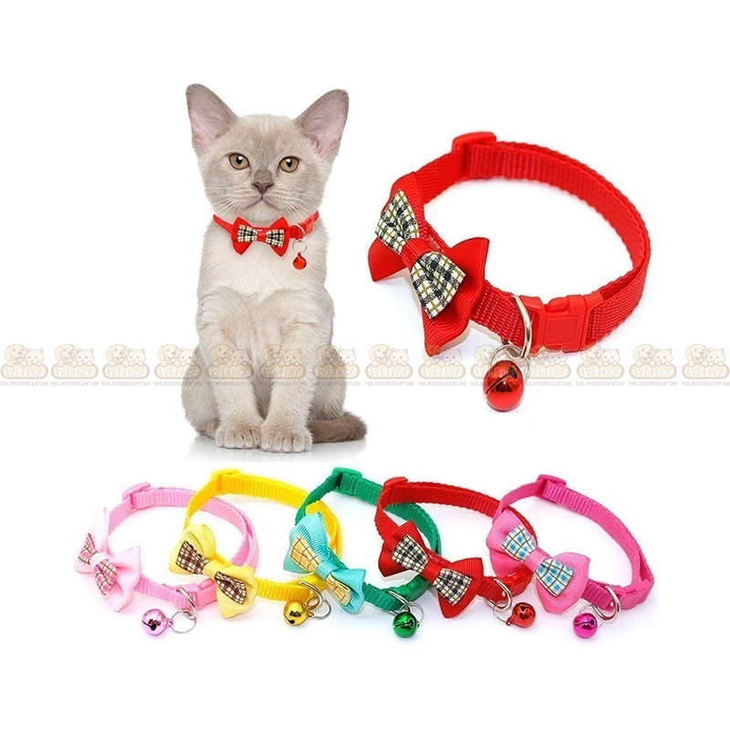 Adjustable Cute Bow Tie Cat Collar with Bell