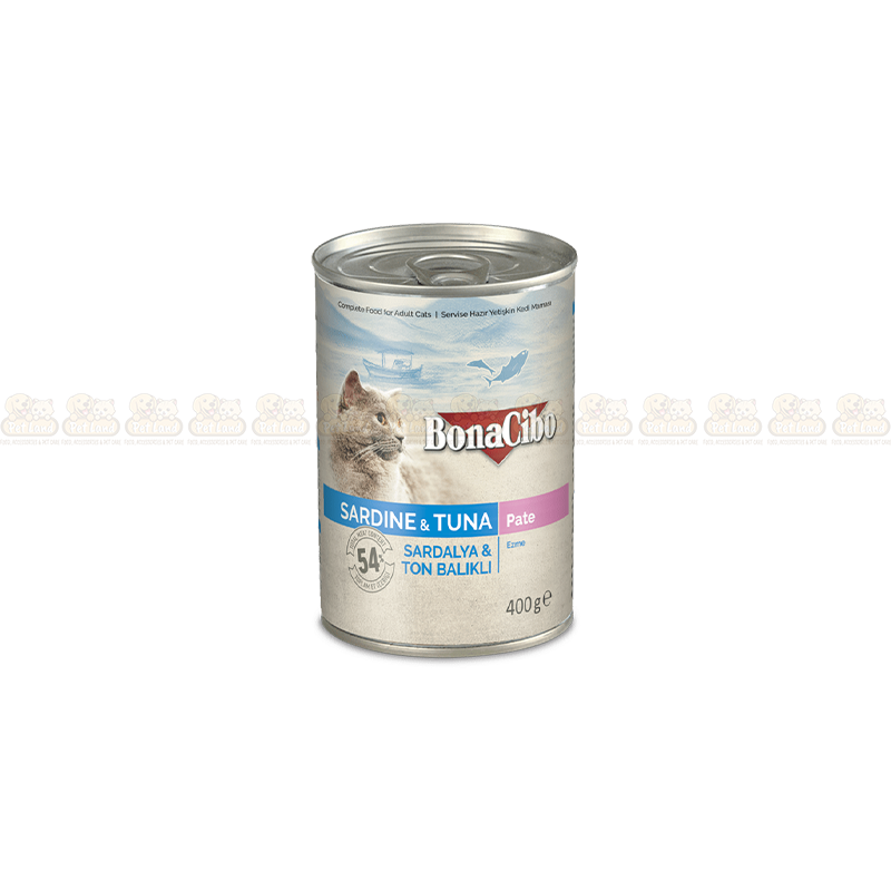 BonaCibo Sardine & Tuna Chunks in Jelly 400g Adult Canned Food