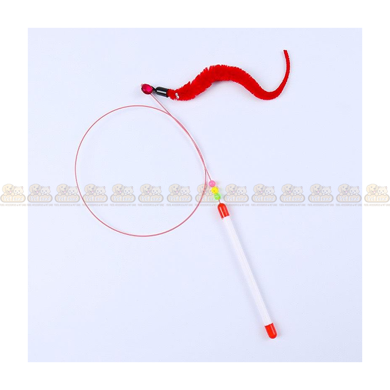 Caterpillar Stick with Bell Cat Teaser Toy