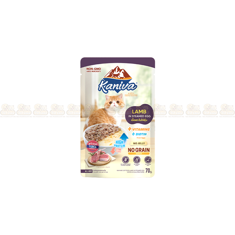 Kaniva Lamb in Steamed Egg No Grain 70g Pouch Food (All Age)