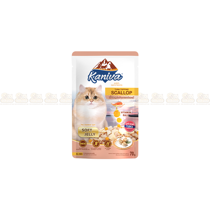 Kaniva Tuna Topping Scallop Soft Jelly 70g Pouch Food (All Age)