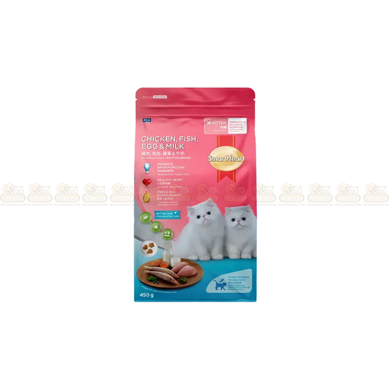 SmartHeart Chicken Fish Egg & Milk 450g Kitten Cat Food