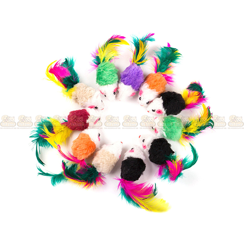 Feather Mouse Cat Playing Toy (1 Pc)