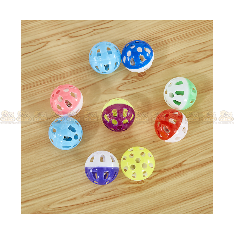 Cat Playing Colorful Plastic Ball Toy (1 Pc)