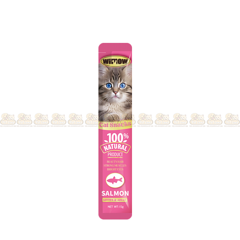 WiMOW Cat Snacks Salmon Kitten & Adult 15g (1 Piece)