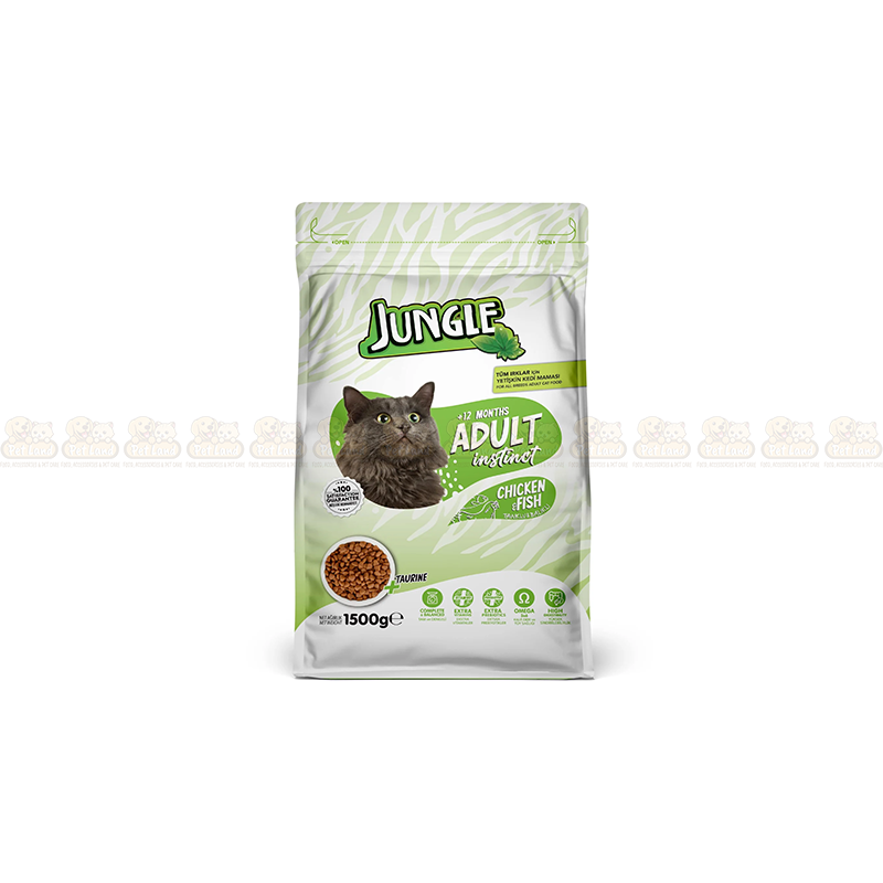 Jungle Chicken & Fish 1.5kg Adult Cat Food
