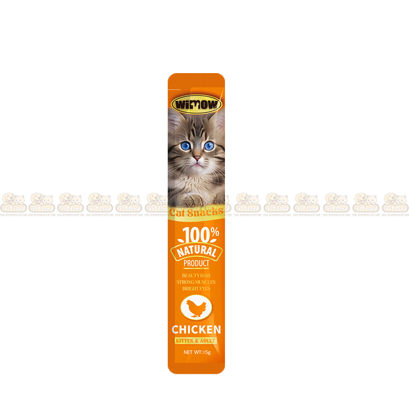 WiMOW Cat Snacks Chicken Kitten & Adult 15g (1 Piece)