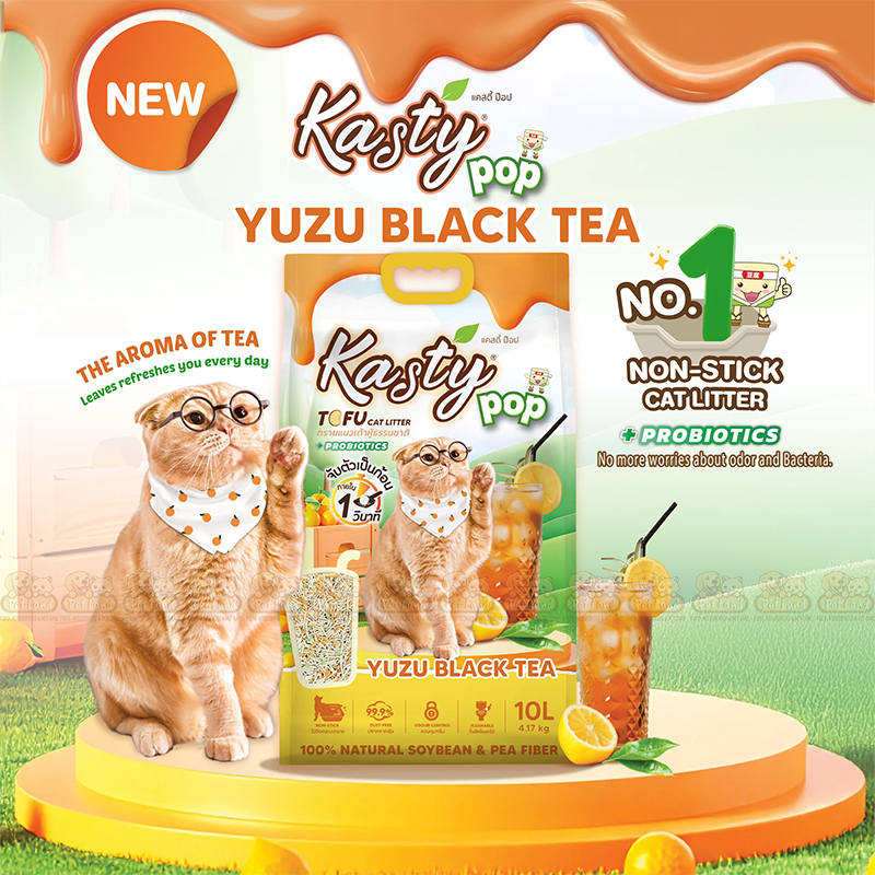 Kasty Pop Cat Litter – Yuzu Black Tea 6L
